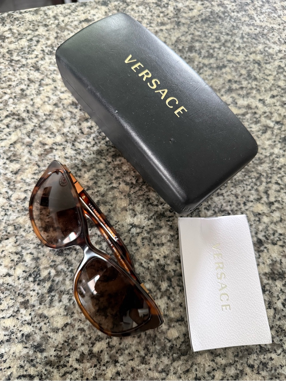 Versace Butterfly Frame Sunglasses 4293 B 944/13 Brown Medusa Logo Authentic